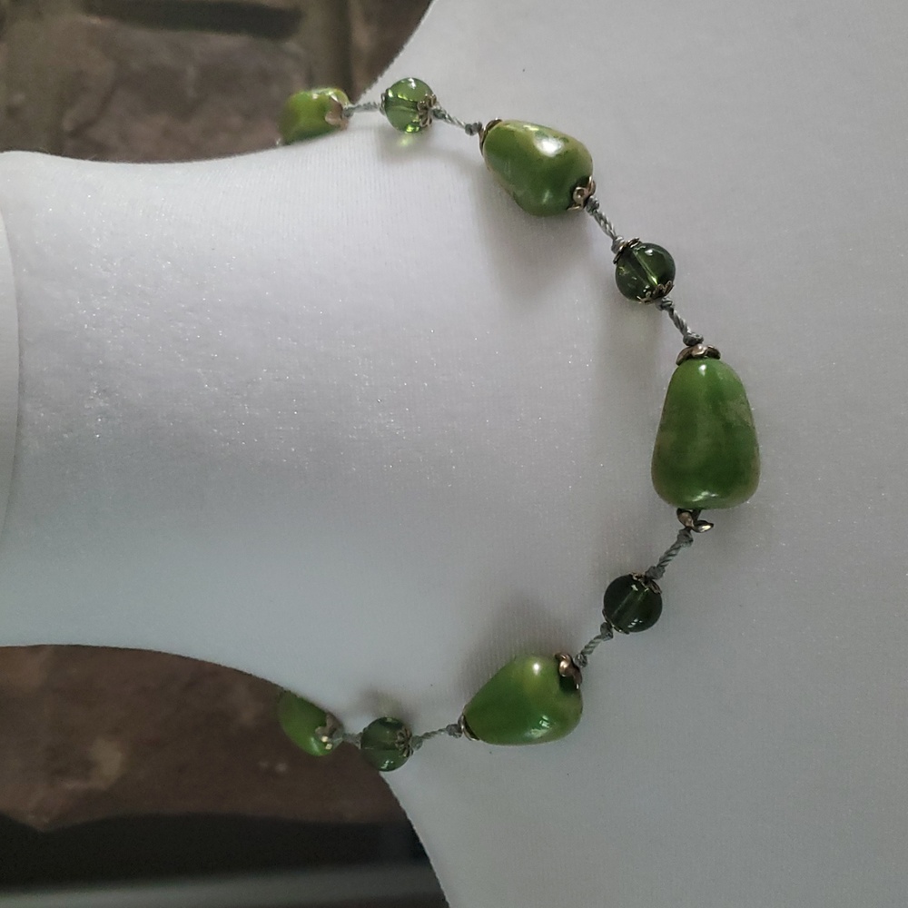 Elegant Green Beaded Necklace